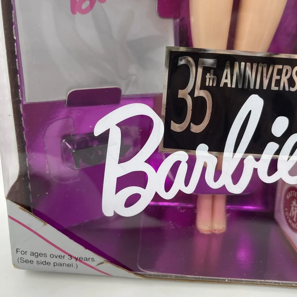 VTG 35th Anniversary 1959 Brunette Barbie Doll & Package Reproduction 93' Mattel